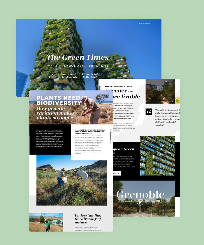 This online magazine combines highly visual elements with unique features, such as an interactive map.